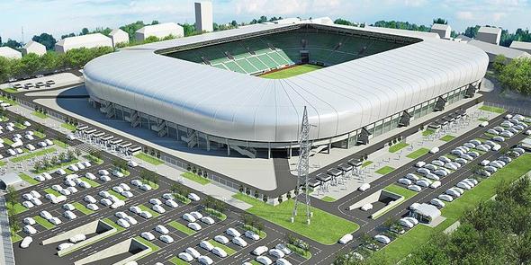 Projekt stadionu GKS Tychy autorstwa pracowni Perbo-Projekt