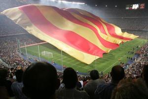 flaga na Camp Nou