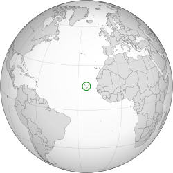 mapa wskazują położenie Republiki Zielonego Przylądka