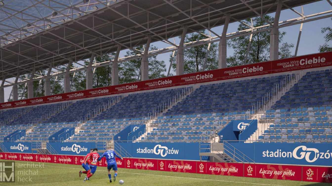 Stadion w Gorzowie - wizualizacja trybun