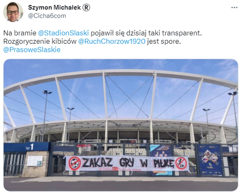 Tweet Szymona Michałka