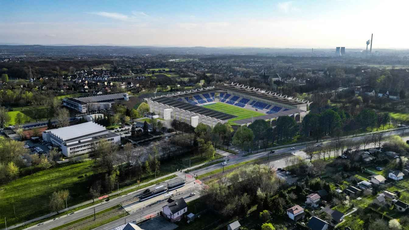 Najnowszy projekt stadionu Hutnika Kraków