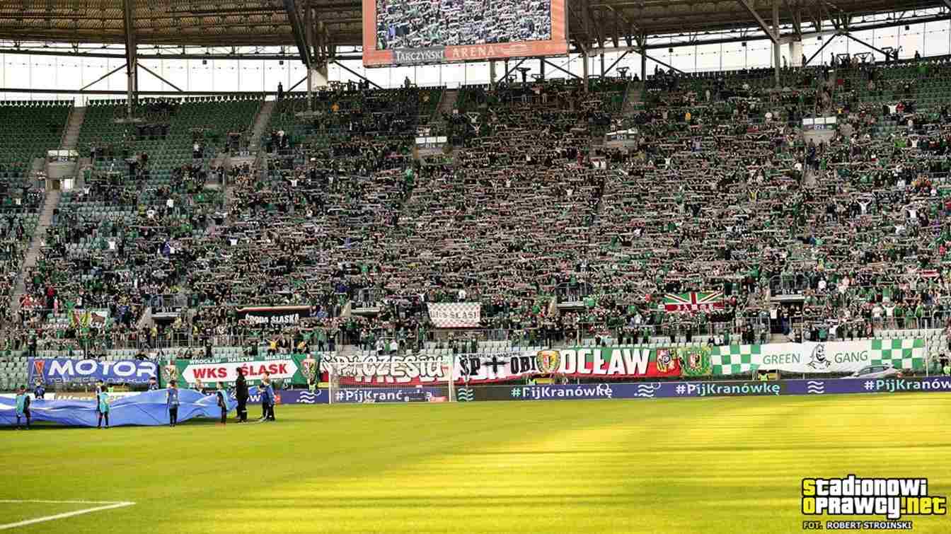 Kibice podczas meczu Śląsk Wrocław - Ruch Chorzów