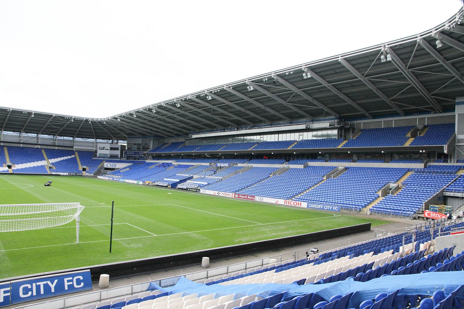 The extended Ninian Stand at Cardiff City Stadium once completed