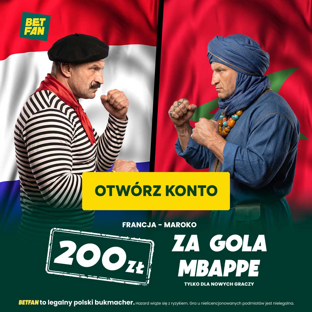200 zł za gola Mbappe z Maroko