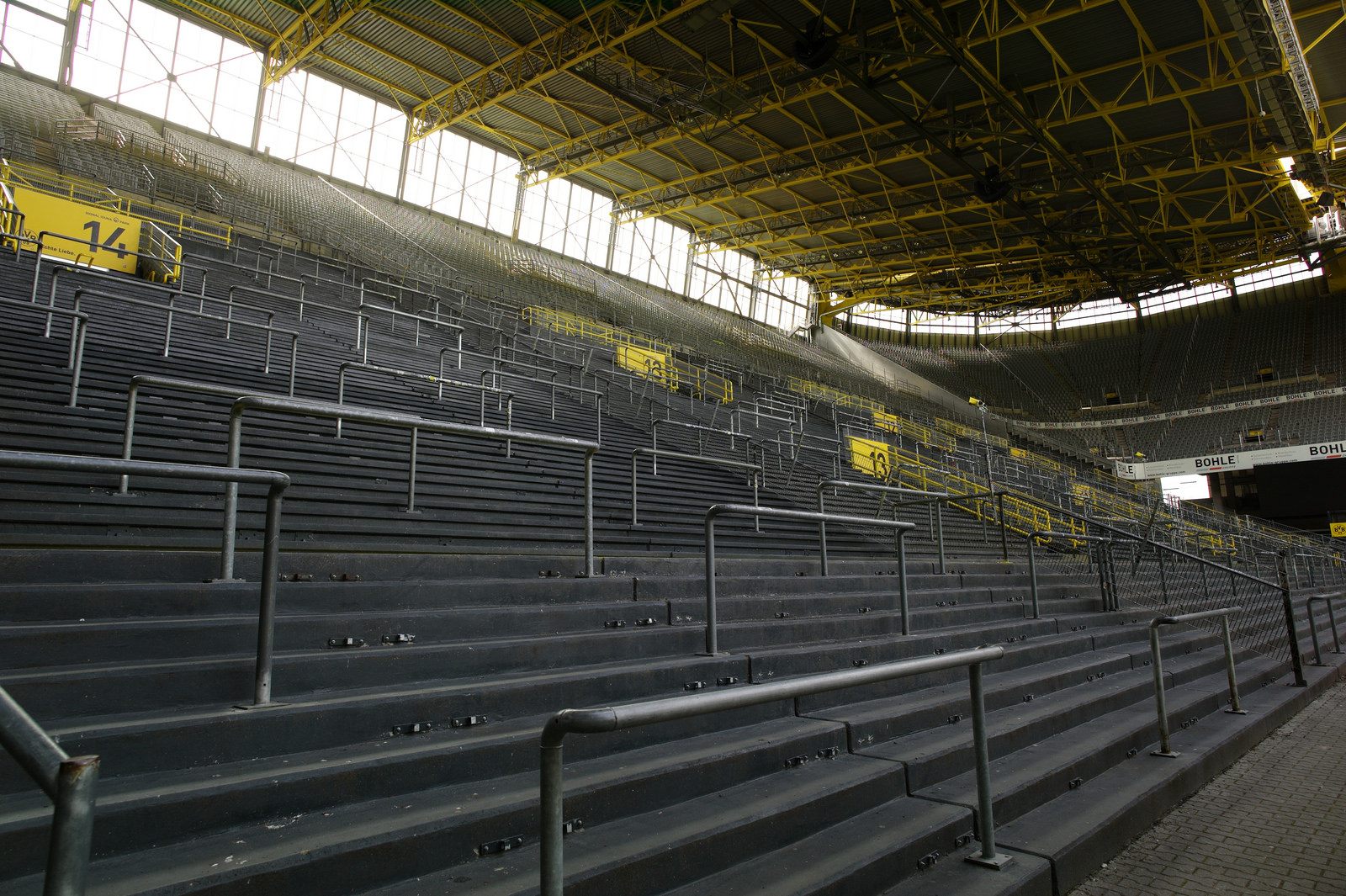 Bundesliga - empty stands at Westfalenstadion