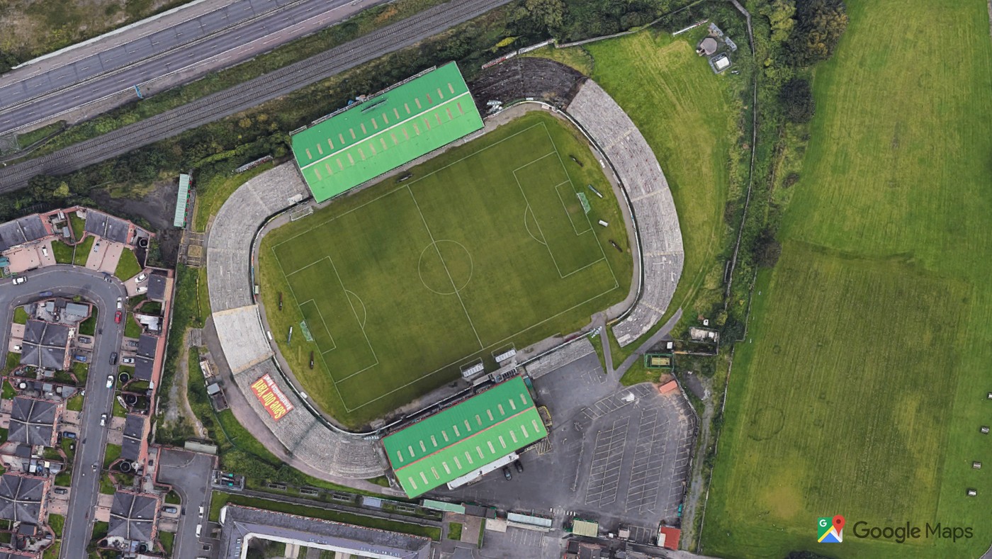 Glentoran's new Oval stadium in Belfast