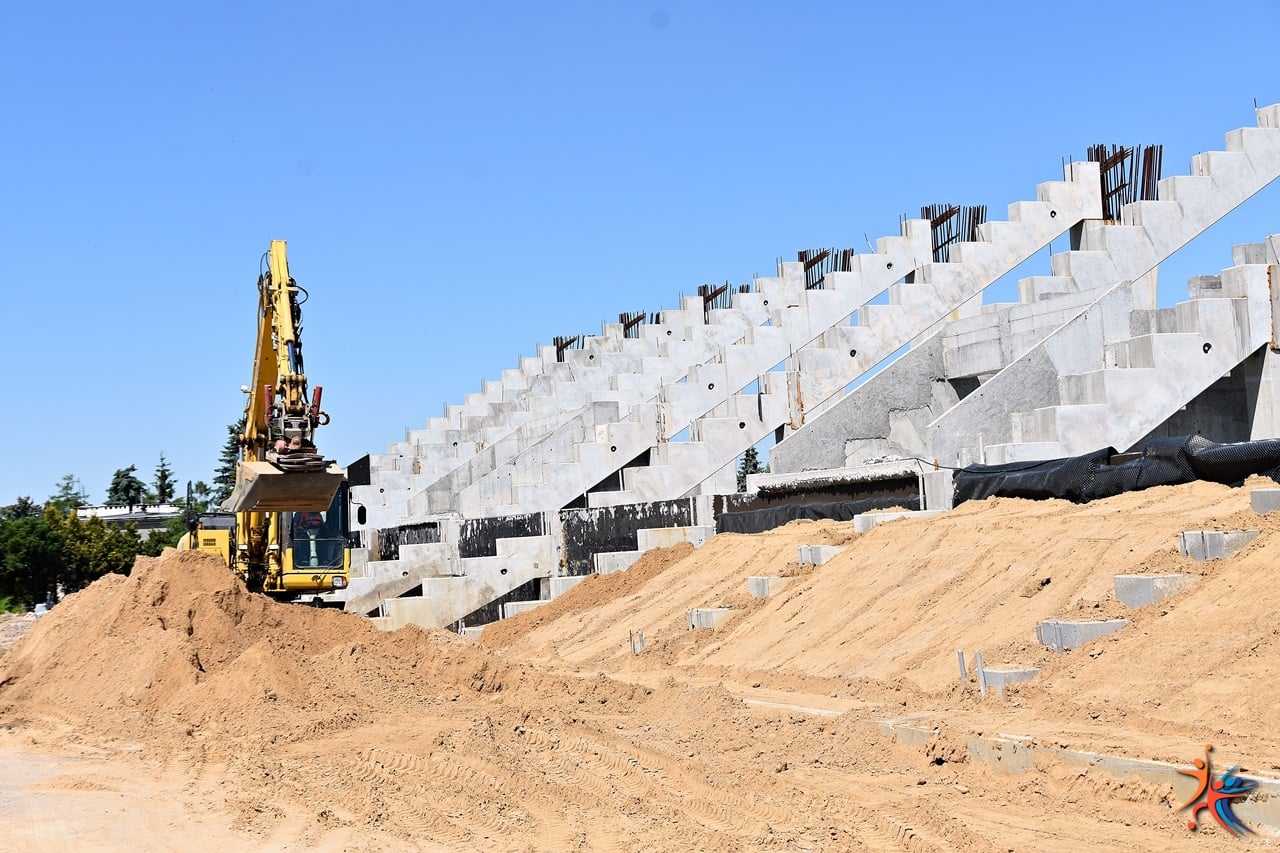 przebudowywany Stadion Radomiaka przy ul. Struga, Radom