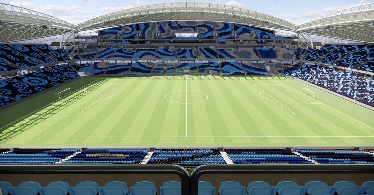 Sydney Football Stadium - docelowy układ krzesełek