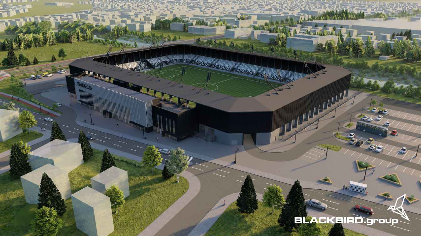 Projekt Stadionu Sandecji z 2023 roku