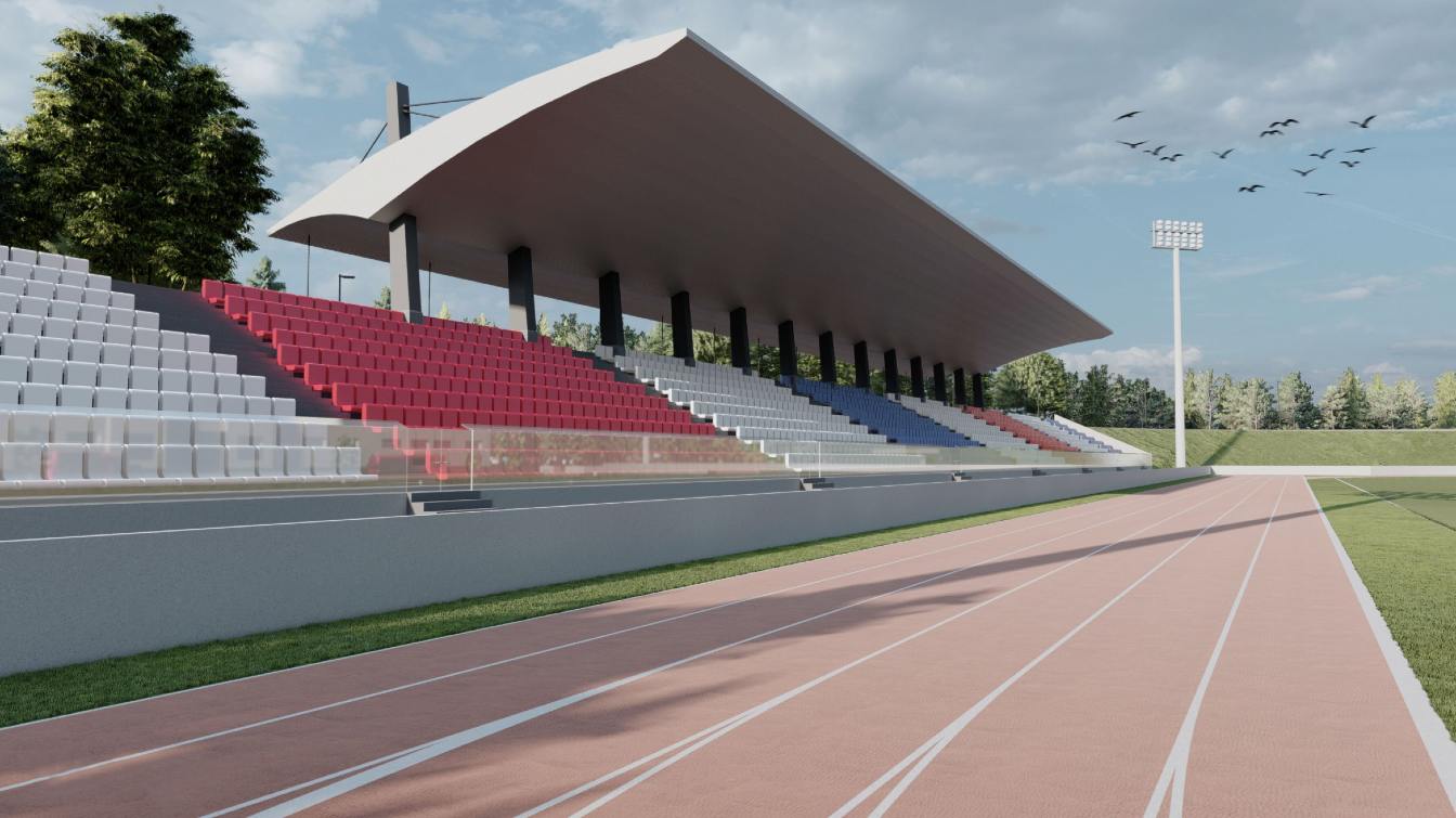 Wizualizacja stadionu Granat w Skarżysku - Kamiennej