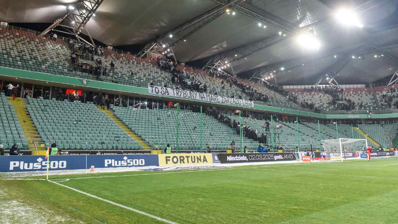 Stadion Legii Warszawa w trakcie 21 kolejki