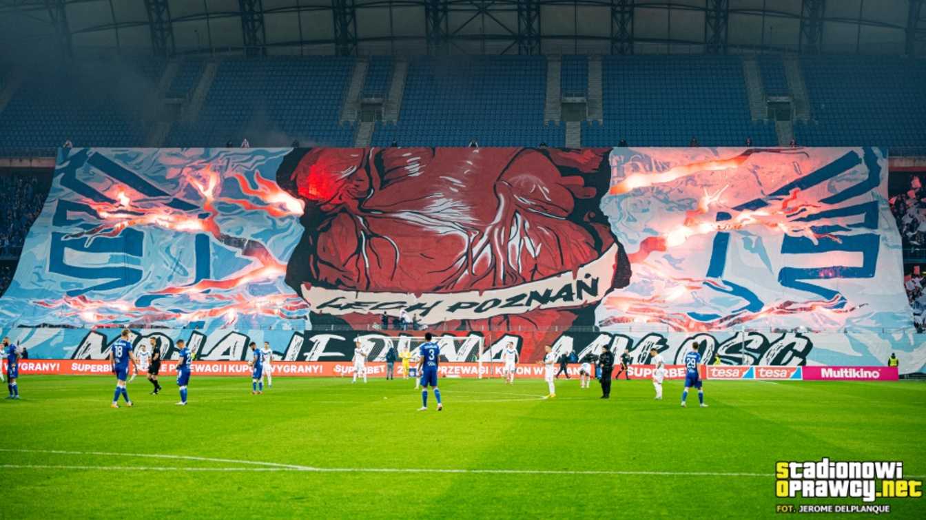 Oprawa na meczu Lech Poznan - Stal Mielec