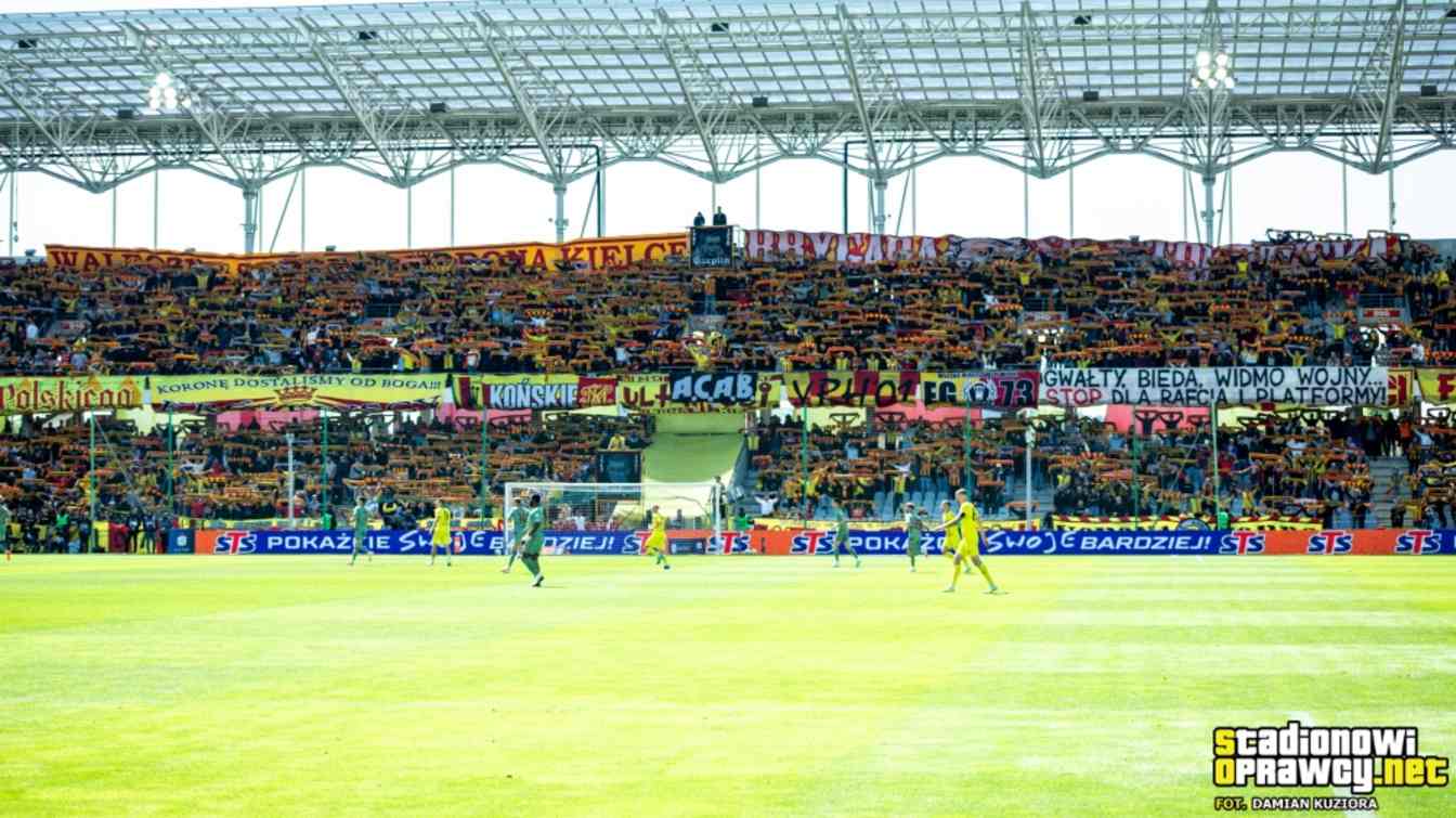 Oprawa podczas meczu Korona Kielce - Jagiellonia Białystok 