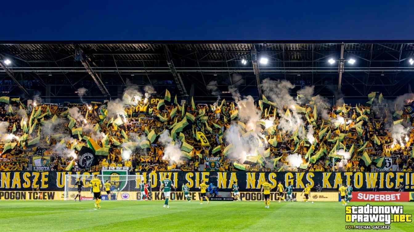 Oprawa podczas meczu GKS Katowice - Legia Warszawa