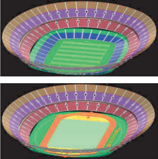 Montaż tymczasowej struktury z bieżnią na Nou Mestalla okresowo zmniejszyłby pojemność stadionu o ok. 22 000 miejsc.