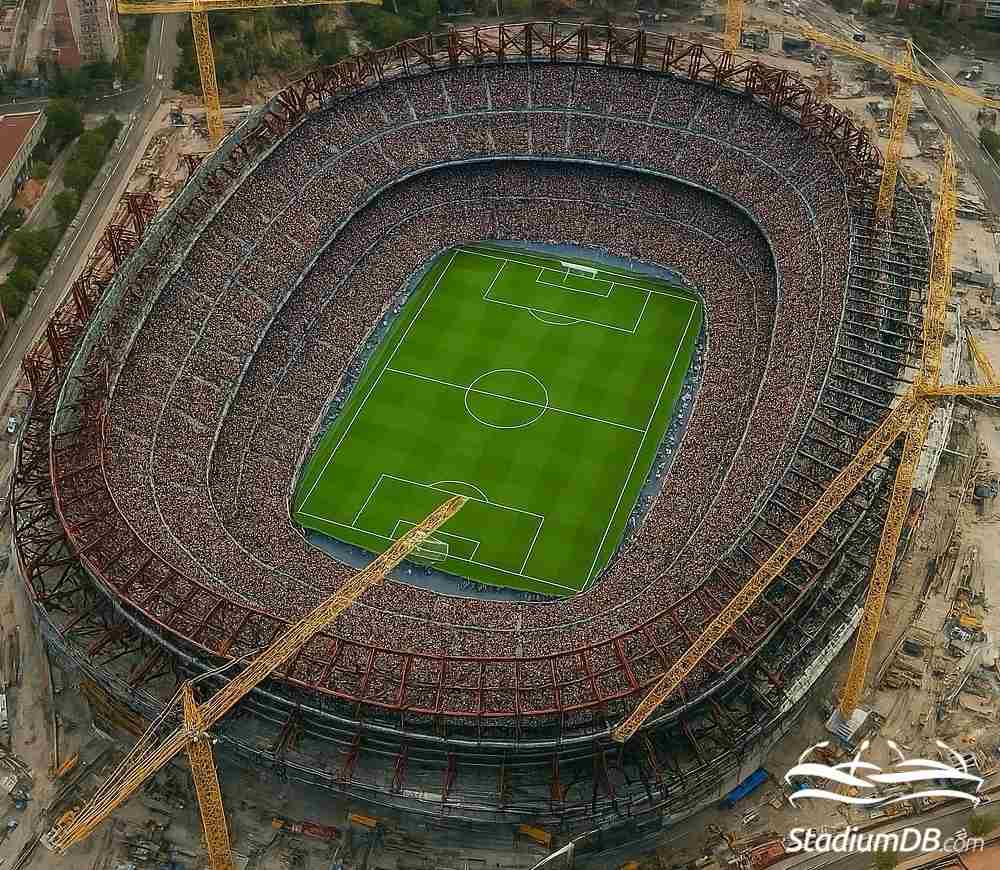Tak mniej więcej może wyglądać Camp Nou w trakcie powrotu FC Barcelony na częściowo gotowy stadion.