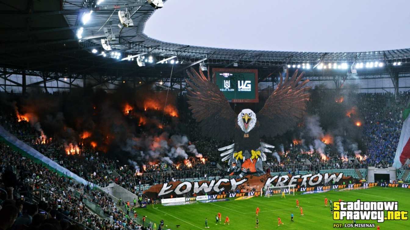 Oprawa podczas meczu Śląsk Wrocław - Zagłębie Lubin