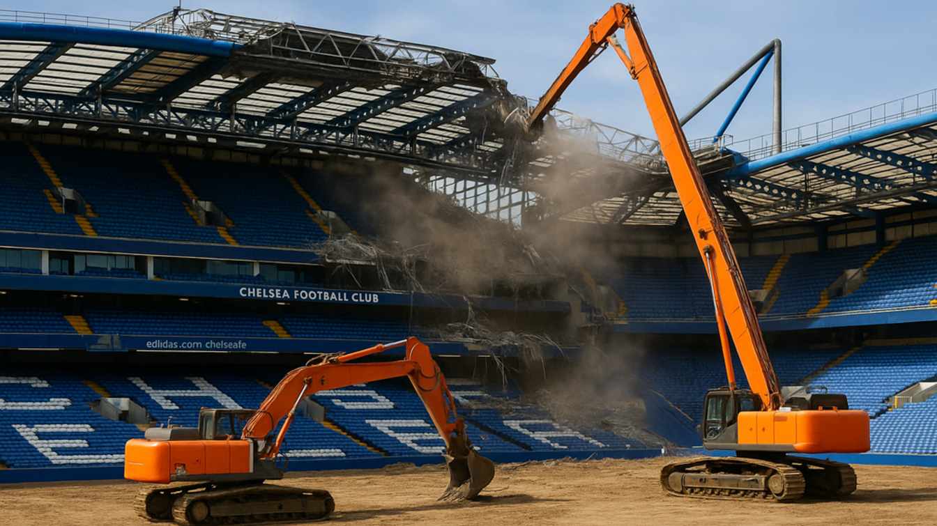 Wizualizacja rozbiórki Stamford Bridge