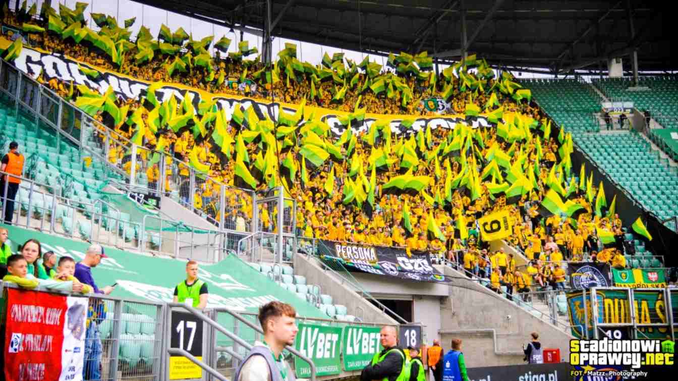Oprawa podczas meczu Śląsk Wrocław - GKS Katowice