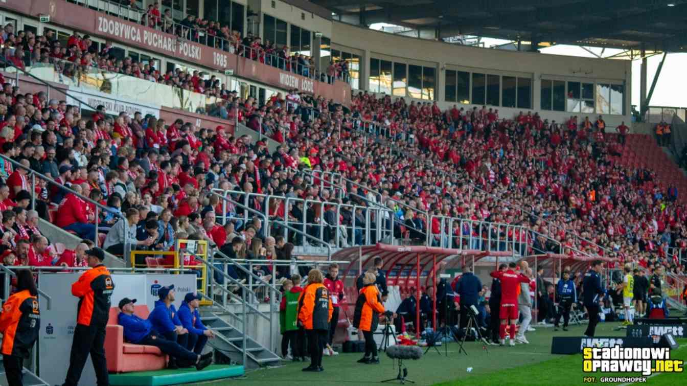 Oprawa podczas meczu Widzew Łódź - Motor Lublin