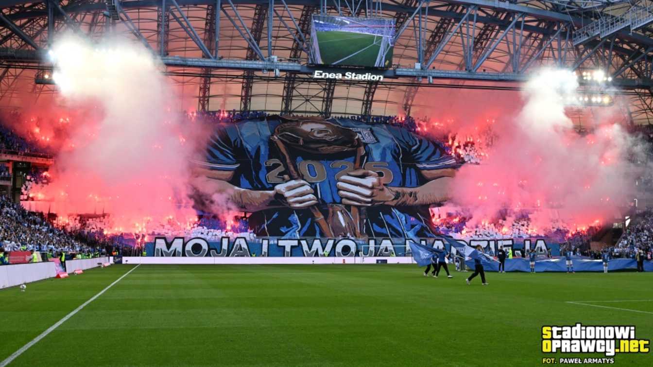 Oprawa na meczu Lech Poznan - Piast Gliwice