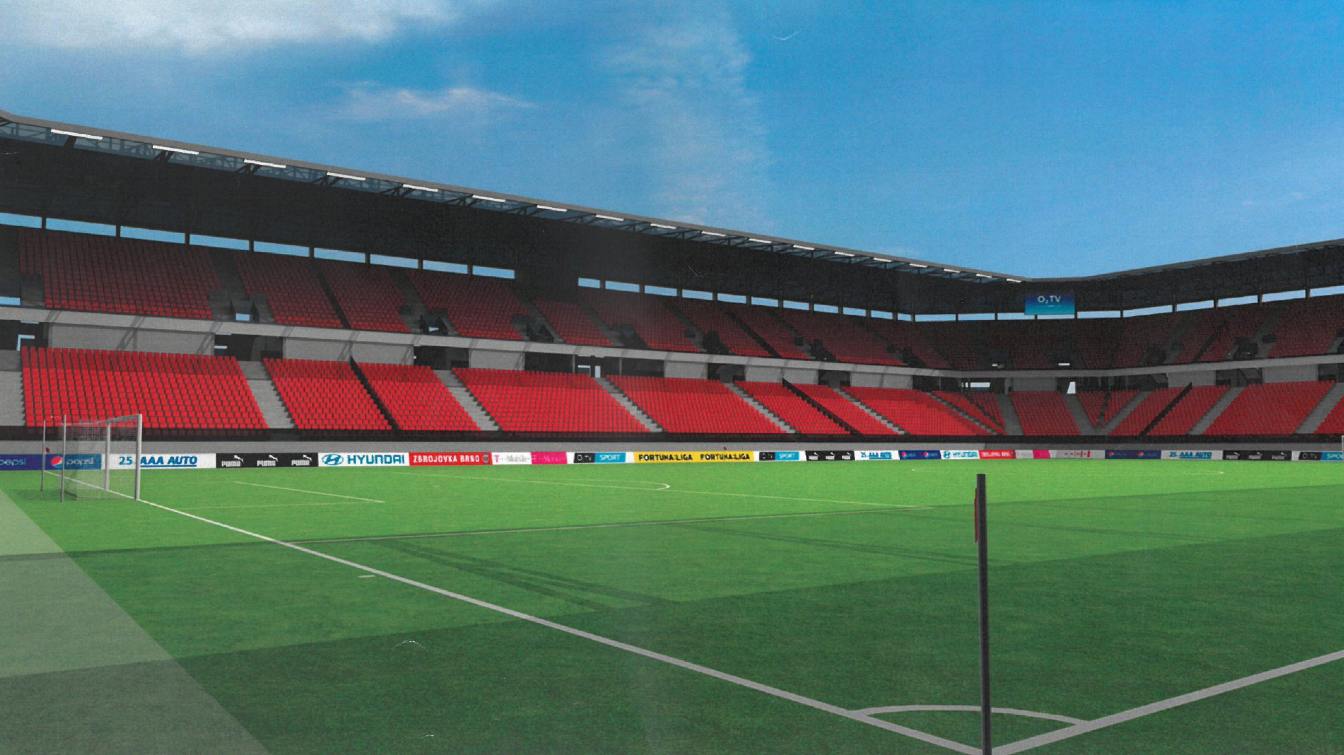 Potencjalny wygląd nowego stadionu Zbrojovki