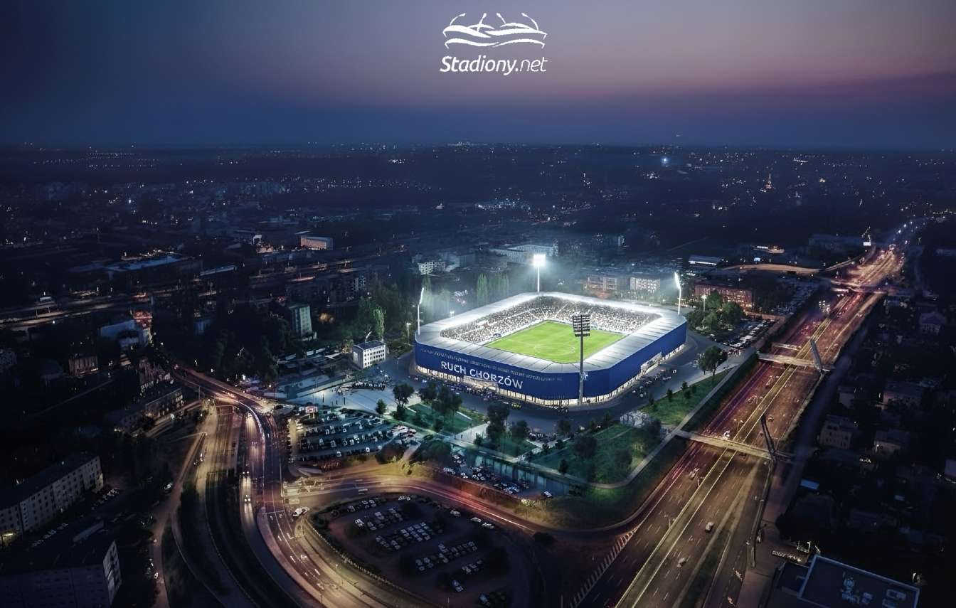 Nowy stadion Ruchu Chorz&oacute;w będzie przekręcony o 90 stopni względem poprzedniego obiektu.