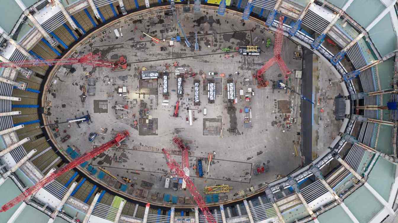 Budowa Montreal Olympic Stadium