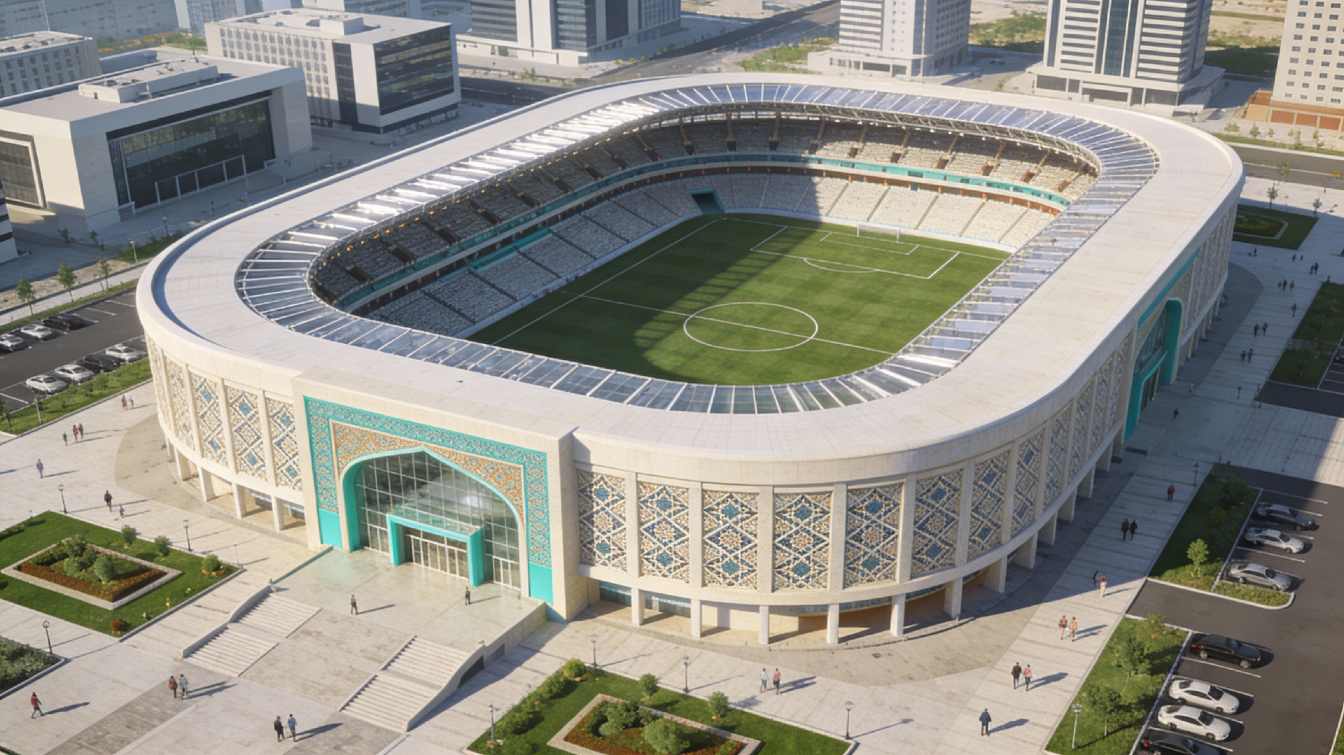 Tak potencjalnie m&oacute;głby wyglądać nowy stadion w Uzbekistanie.