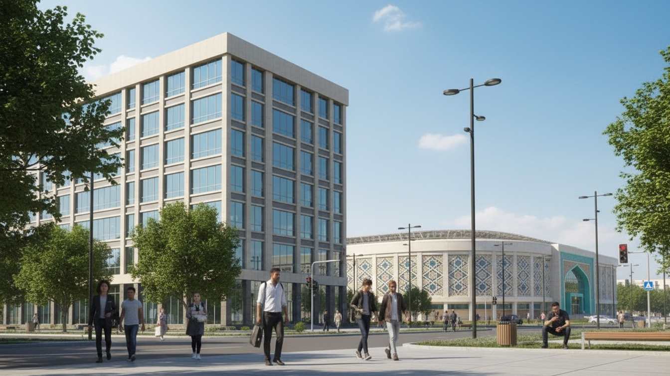 Tak potencjalnie m&oacute;głby wyglądać nowy stadion w Uzbekistanie.