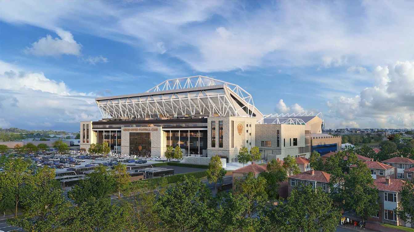 Projekt stadionu Elland Road zakłada rozbudowę do większej pojemności trybun, niż mieści na przykład nowy stadion Evertonu.