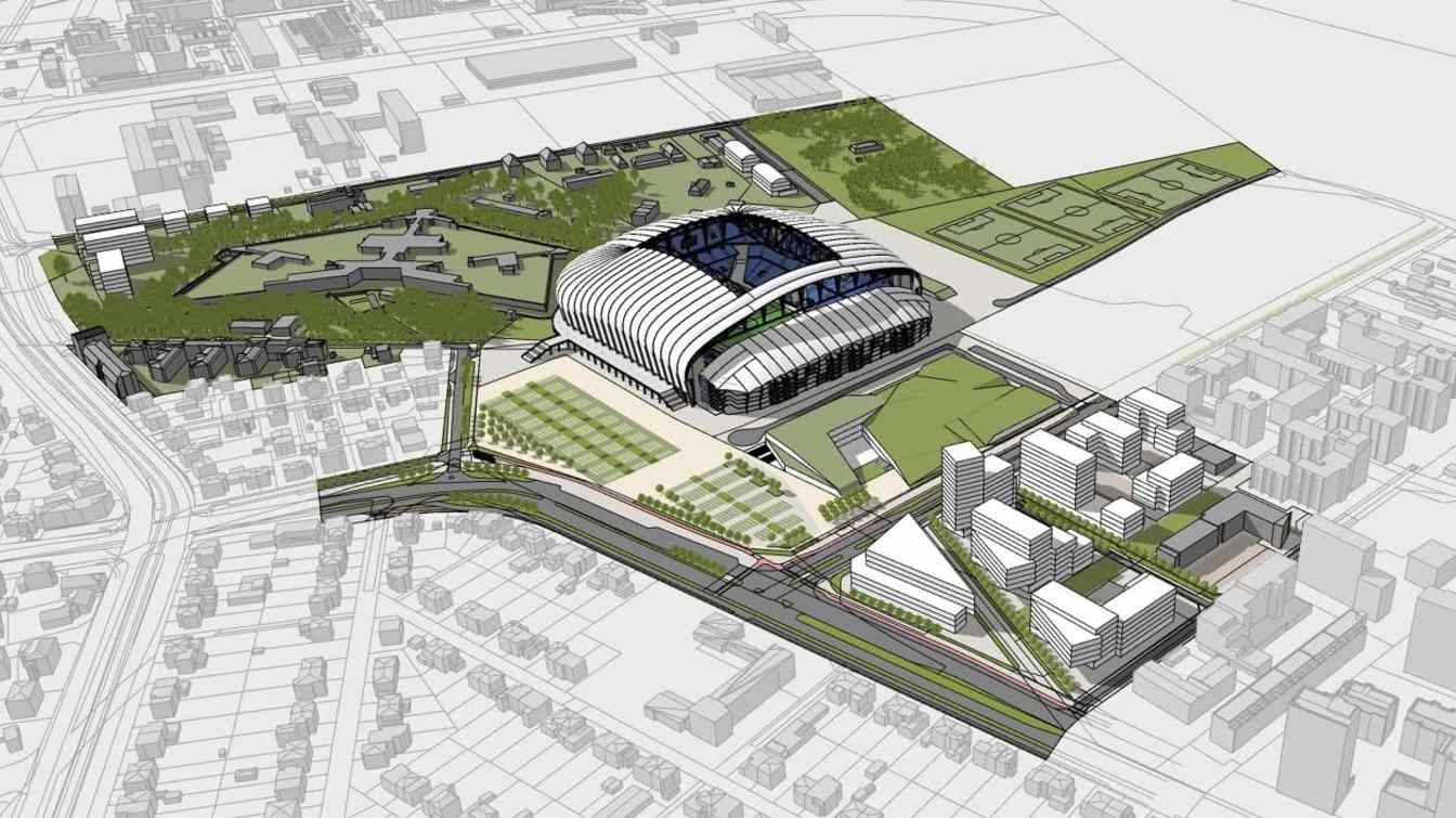 Wok&oacute;ł Enea Stadionu powstanie duży plac miejski z zielenią, kt&oacute;ry zastąpi dotychczasową utwardzoną przestrzeń.