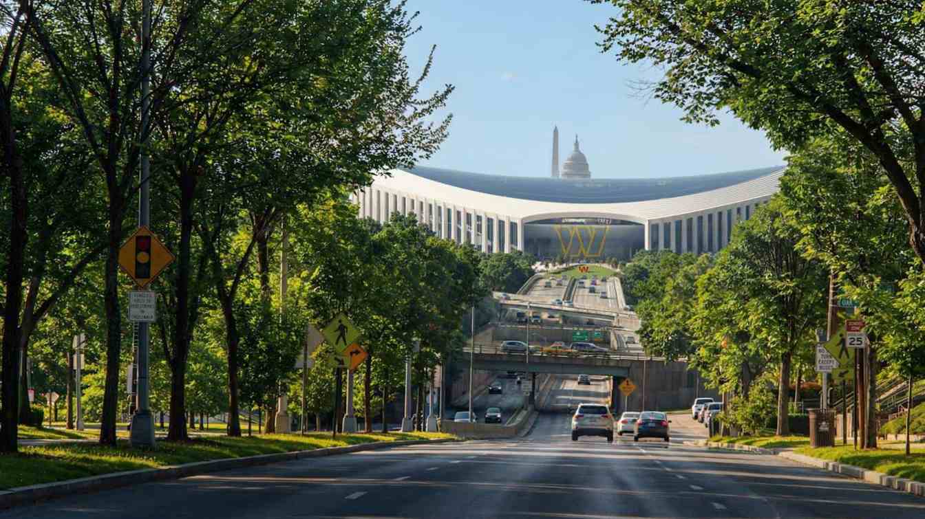 Projekt stadionu Washington Commanders zakłada stworzenie otwartego kompleksu z centralnym placem Festival Plaza i rozbudowaną infrastrukturą rekreacyjną, integrującą obiekt z tkanką miasta Washington, D.C..