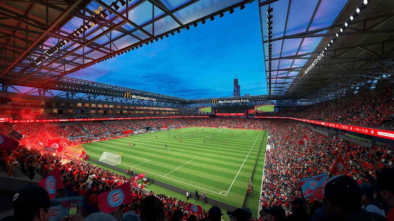 McDonald's po raz pierwszy został sponsorem tytularnym dużego stadionu sportowego w USA. Powstający McDonald&rsquo;s Park dla Chicago Fire FC ma kosztować około $750 mln i zostać otwarty w 2028 roku.