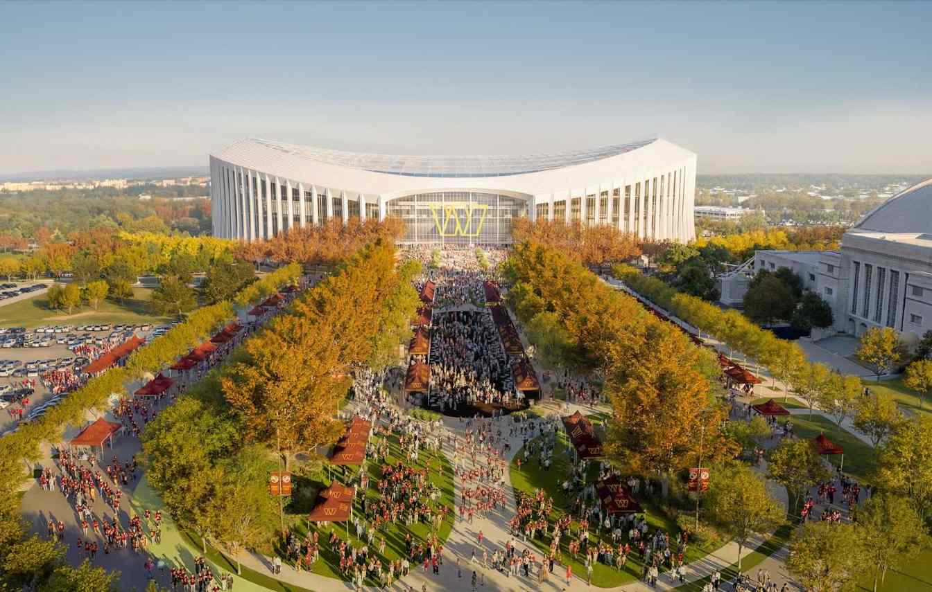 Waszyngton zaprezentował projekt zagospodarowania dawnego terenu RFK Stadium. Nowy stadion Washington Commanders na 65 000 widz&oacute;w ma być częścią ogromnej dzielnicy z mieszkaniami, hotelami, parkami i przestrzeniami komercyjnymi.